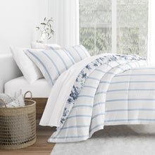 Load image into Gallery viewer, Cabbage Rose Reversible Down-Alternative Comforter Set