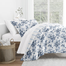 Load image into Gallery viewer, Cabbage Rose Reversible Down-Alternative Comforter Set