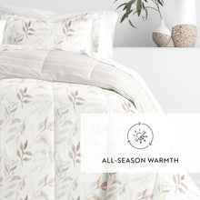 Load image into Gallery viewer, Foliage Stripe Reversible Down-Alternative Comforter Set