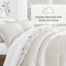 Load image into Gallery viewer, Foliage Stripe Reversible Down-Alternative Comforter Set