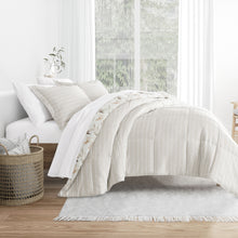 Load image into Gallery viewer, Foliage Stripe Reversible Down-Alternative Comforter Set