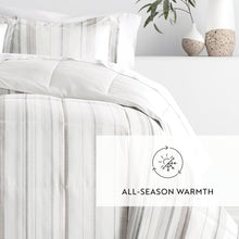 Load image into Gallery viewer, Vertical Stripe Reversible Down-Alternative Comforter Set