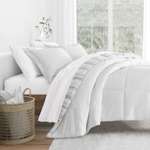 Load image into Gallery viewer, Vertical Stripe Reversible Down-Alternative Comforter Set