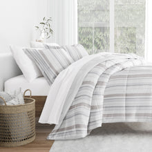 Load image into Gallery viewer, Vertical Stripe Reversible Down-Alternative Comforter Set