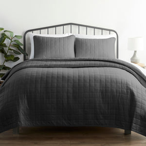 3-Piece Square Quilted Coverlet Set