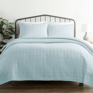 3-Piece Square Quilted Coverlet Set