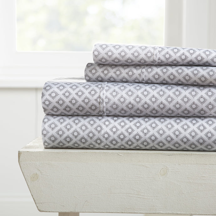 Sheets, Polaris Patterned 4-Piece Sheet Set, Linens And Hutch