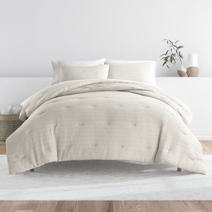 Waffle Textured Down-Alternative Comforter Set