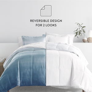 Ocean Waves Reversible Down-Alternative Comforter Set