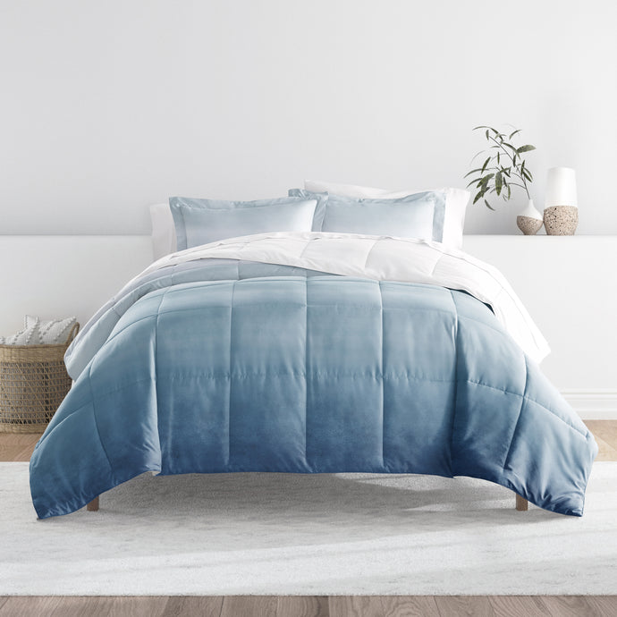 Ocean Waves Reversible Down-Alternative Comforter Set