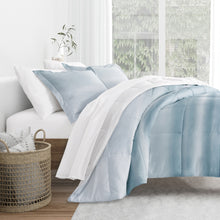 Load image into Gallery viewer, Ocean Waves Reversible Down-Alternative Comforter Set