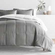 Load image into Gallery viewer, Stitched Stripe Reversible Down-Alternative Comforter Set