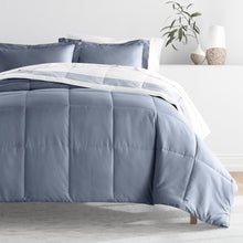 Load image into Gallery viewer, Stitched Stripe Reversible Down-Alternative Comforter Set