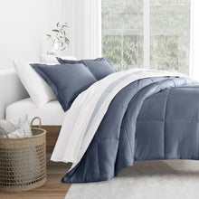 Load image into Gallery viewer, Stitched Stripe Reversible Down-Alternative Comforter Set