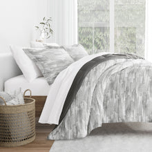 Load image into Gallery viewer, Textured Stripe Reversible Down-Alternative Comforter Set