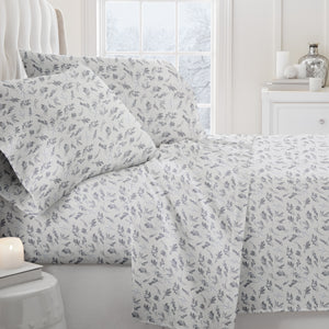 Botanical 4-Piece Flannel Sheet Set