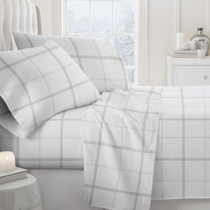 Checkered 4-Piece Flannel Sheet Set