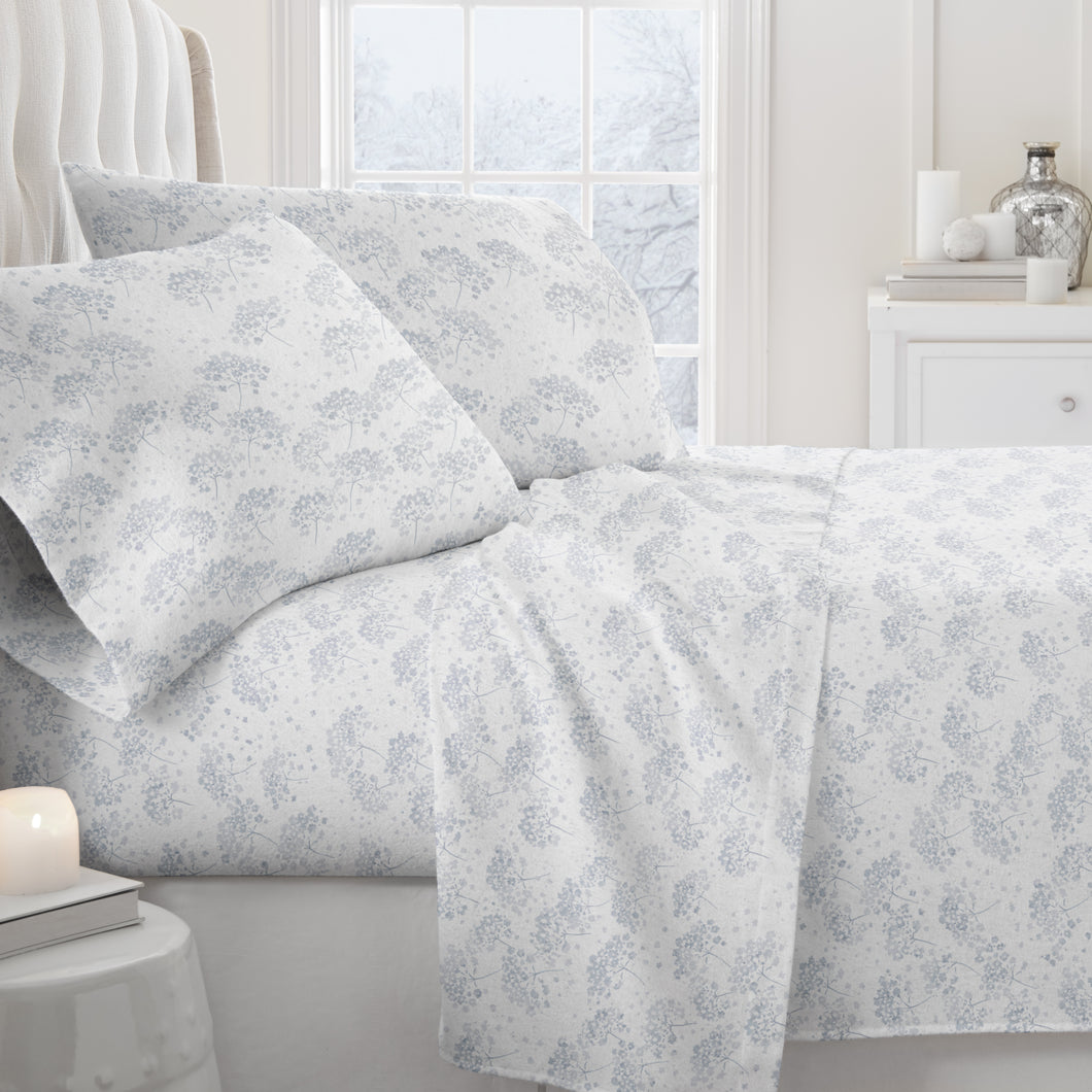 Flower Bunch 4-Piece Flannel Sheet Set