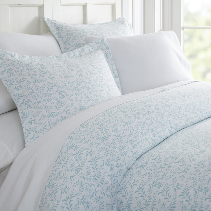 Burst of Vines Patterned 3-Piece Duvet Cover Set - Comforters - Linens and Hutch