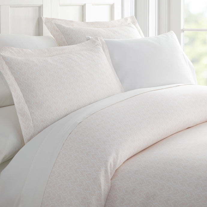 Comforters, Classic in Pink Patterned 3-Piece Duvet Cover Set, Linens And Hutch