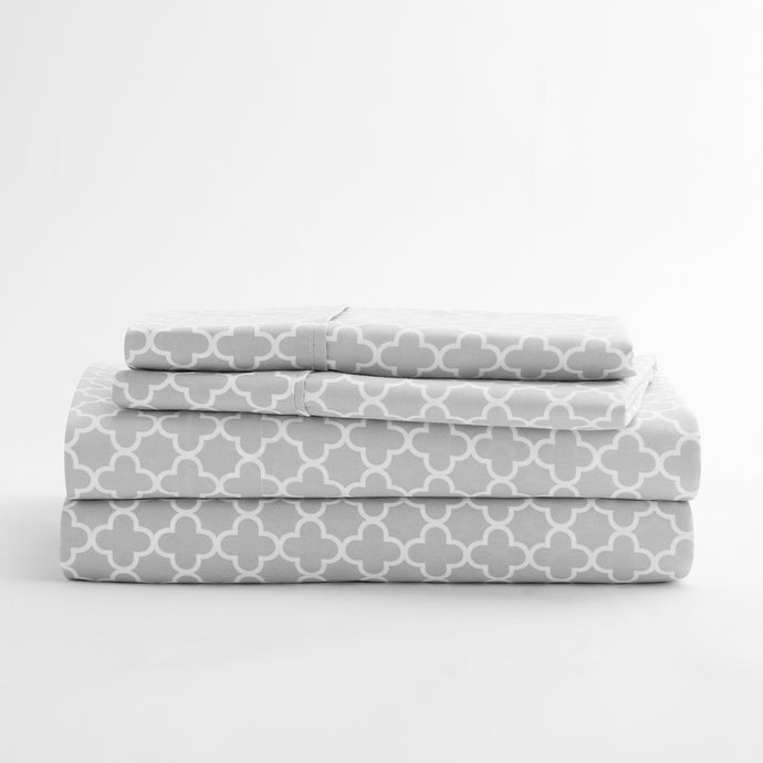 Quatrefoil Pattern 4-Piece Sheet Set