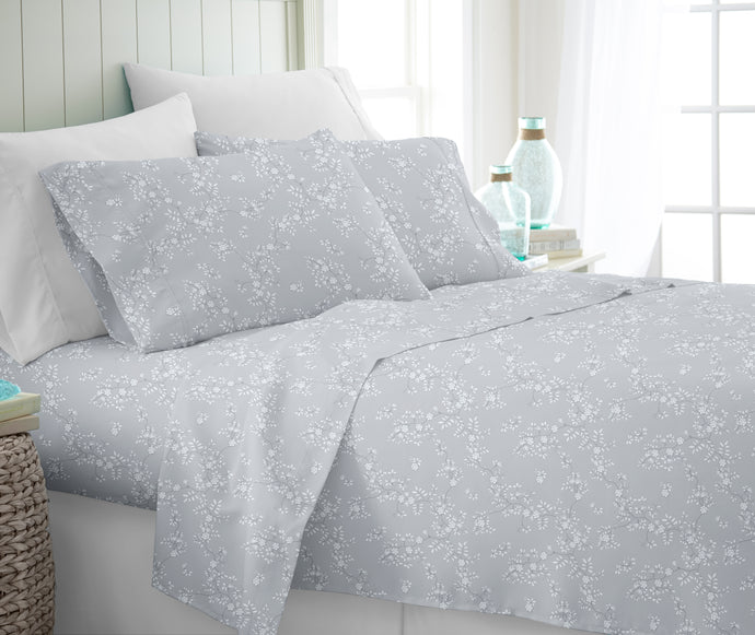 Trellis Vine Pattern 4-Piece Sheet Set