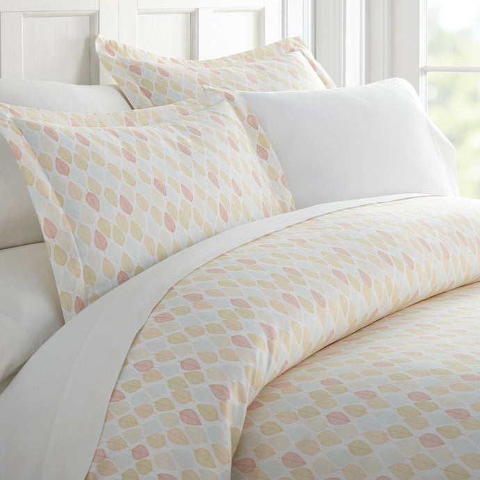 Comforters, Leaf Patterned 3-Piece Duvet Cover Set, Linens And Hutch