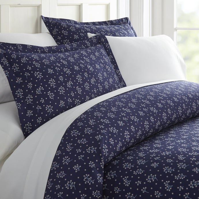 Comforters, Midnight Blossoms Patterned 3-Piece Duvet Cover Set, Linens And Hutch