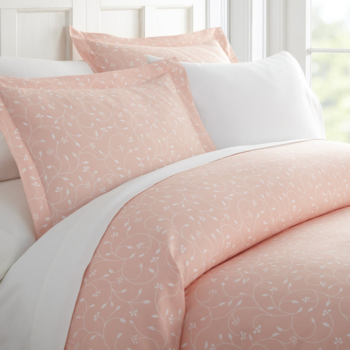 Comforters, Pink Buds Patterned 3-Piece Duvet Cover Set, Linens And Hutch