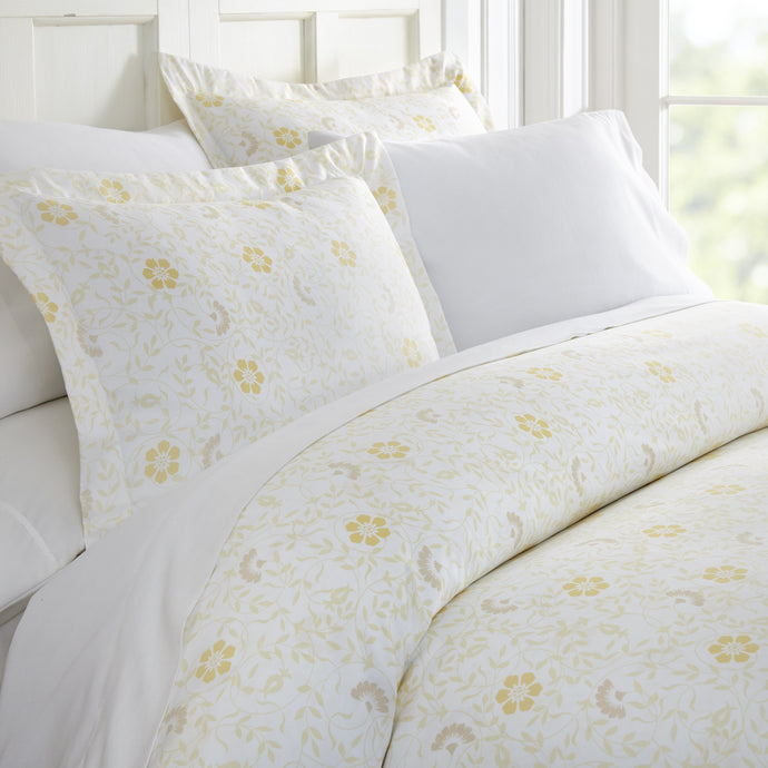 Spring Vine Patterned 3-Piece Duvet Cover Set - Comforters - Linens and Hutch